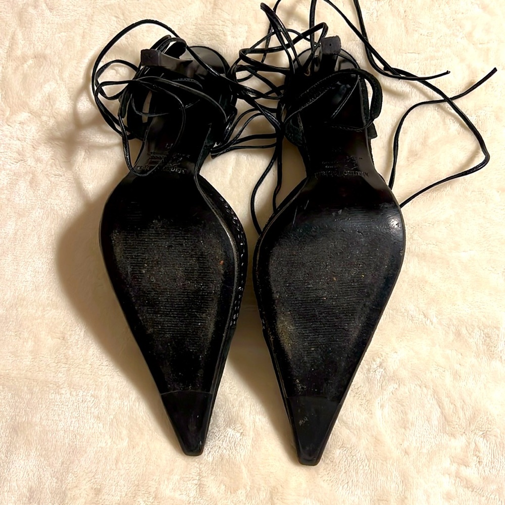 Marino Fabiani. Black Suede High Heel Shoes with straps. Size 39/8 Made in Italy - Picture 5 of 6